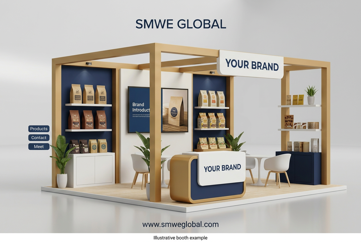 Food and Lifestyle virtual exhibition booth concept